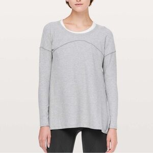 Lululemon Athletica Light Gray Long Sleeve Top